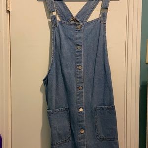 Denim overall dress